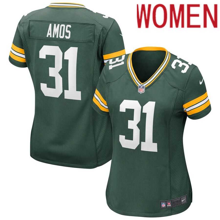 Women Green Bay Packers #31 Adrian Amos Nike Green Game NFL Jersey->women nfl jersey->Women Jersey